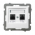 OSPEL AS Gniazdo teleinformatyczne RJ 45 + RJ 11 biały GPKT-G/F/m/00