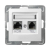 OSPEL IMPRESJA Gniazdo teleinformatyczne RJ11 + RJ45 białe GPKT