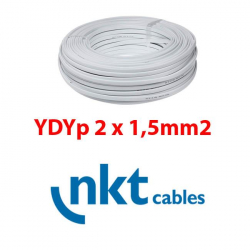 NKT przewód YDYp 2x1,5mm2 100m rolka 450/750V kabel płaski