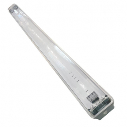Oprawa do świetlówek T8 led 120cm 2x120 PS/ABS z odbłyśnikiem ip65 zasilanie jednostronne