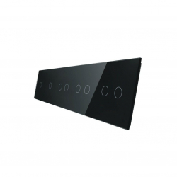 Livolo CZARNY METALIZOWANY PANEL SZKLANY 1+1+2+2+2 7011222-62