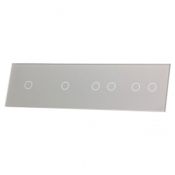 Livolo SREBRNY PANEL SZKLANY 1+1+2+2 701122-64