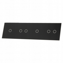 Livolo CZARNY PANEL SZKLANY 1+2+1+2 701212-62
