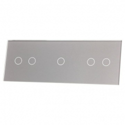 Livolo SREBRNY METALIZOWANY PANEL SZKLANY 2+1+2 70212-64