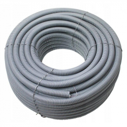 Elektroplast Stróża Rura karbowana 20mm z pilotem szary PVC PIL/50 M/320N 20/16 peszel 50mb (ROLKA) 05.22