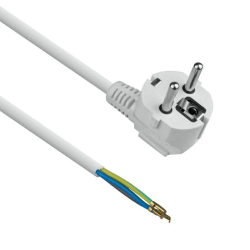 DPM Przewód elektryczny z wtyczką kątową 3 x 1 mm2 biały 1,5m DIC4215