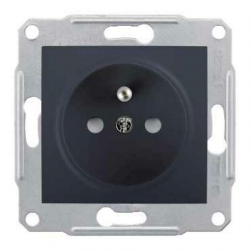 SCHNEIDER ELECTRIC SEDNA Gniazdo pojedyncze z/u 16A 250V grafit SDN2800170 Hurtownia w Warszawie Sikorskiego 3