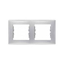 SCHNEIDER ELECTRIC Sedna Ramka podwójna pozioma aluminium SDN5800360 SDN5800360 Hurtownia w Warszawie Sikorskiego 3