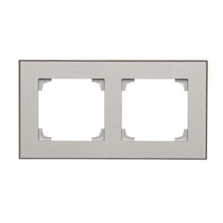 Kontakt-Simon Simon 55 Ramka 2-krotna DUO; Aluminium, podstawa czarna