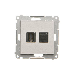 Kontakt-Simon Simon 55 Gniazdo HDMI + RJ45 kat.6. (moduł); Aluminium mat