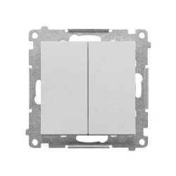Kontakt-Simon Simon 55 Przycisk poczwórny (moduł) 10 AXm, 250 V~, szybkozłącza; Aluminium mat