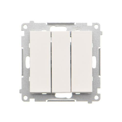 Kontakt-Simon Simon 55 Łącznik potrójny (moduł) 10 AX, 250 V~, szybkozłącza; Biały mat