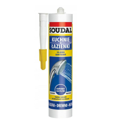 SOUDAL Silikon sanitarny bezbarwny 280ml