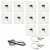 Zest 10 x oprawa schodowa STEPI biała ciepła + zasilacz 20W 12V DC+ 2 czujniki 230V