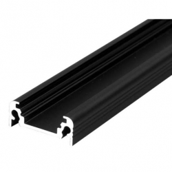 Profil led aluminiowy Surface10 2m anodowany czarny nawierzchniowy do taśma led hurtownia led Premium Lux