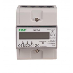 F&F Trójfazowy licznik zużycia energii bezpośredni 80A, zgodność z MID WZE-3