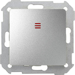 KONTAKT-SIMON Simon 82 łącznik krzyżowy z podświetleniem aluminium 10AX 250V