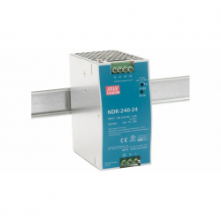 Zasilacz na szynę DIN 240W NDR-240-24 10A 24VDC do led Mean Well hdr